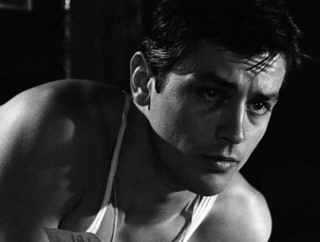 ALAIN DELON in ROCCO AND HIS BROTHERS (1960) -Original title: ROCCO E I SUOI FRATELLI-, directed by LUCHINO VISCONTI. ALAIN DELON in ROCCO AND HIS BROTHERS (1960) -Original title: ROCCO E I SUOI FRATELLI-, directed by LUCHINO VISCONTI.
